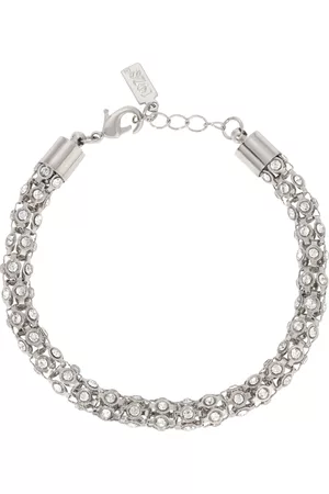 2028 Silver-Tone Crystal Stone Bracelet