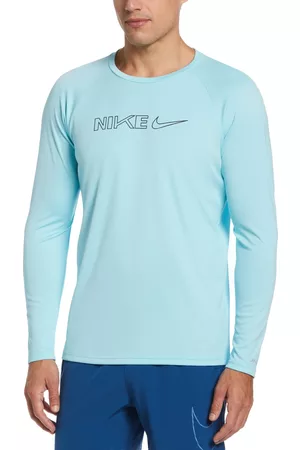 Nike Men's Logo Swoosh Long-Sleeve Hydroguard Shirt