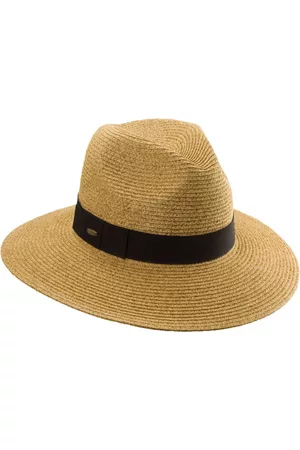 Scala Stockholm Paper Braid Fedora With Ribbon