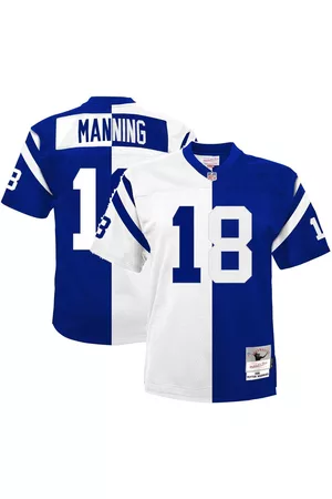 Mitchell & Ness Youth Boys and Girls Peyton Manning White, Royal Indianapolis Colts Split Legacy Jersey