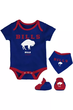 Mitchell & Ness Newborn and Infant Boys and Girls Royal, Red Buffalo Bills Throwback Bodysuit Bib and Booties Three-Piece Set - Royal, Red