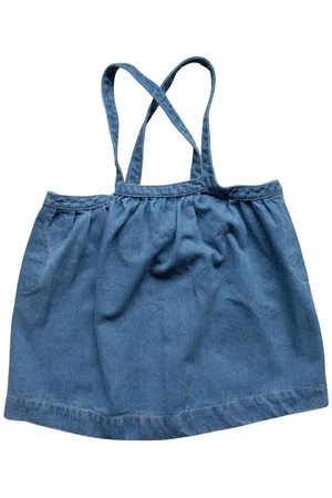 The Simple Folk Baby Girls Cotton Oversized Denim Pinafore