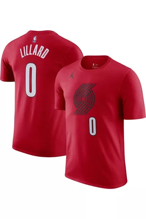 Jordan Men's Brand Damian Lillard Portland Trail Blazers 2022/23 Statement Edition Name and Number T-shirt