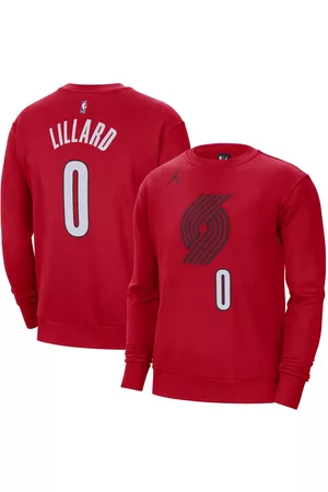 Jordan Men's Brand Damian Lillard Portland Trail Blazers Statement Name and Number Pullover Sweatshirt