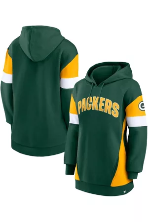 Women's Wear by Erin Andrews Gold Green Bay Packers Vintage Throwback Windbreaker Full-Zip Jacket