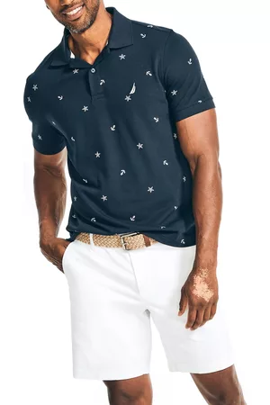 Nautica Men Polo T-Shirts - Men's Classic-Fit Icon-Print Performance Deck Polo Shirt