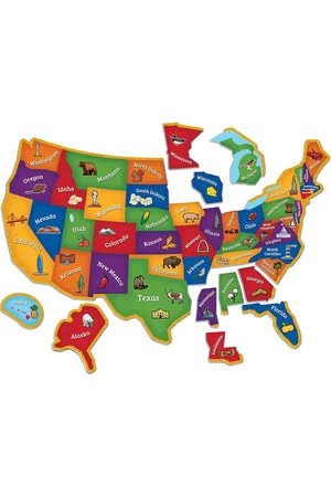 Areyougame Learning Resources Learning Essentials - Magnetic U.s. Map Puzzle- 44 Pieces
