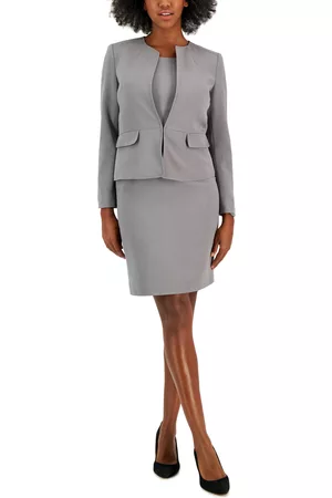 Le Suit Women Work Dresses - Collarless Dress Suit, Regular & Petite Sizes