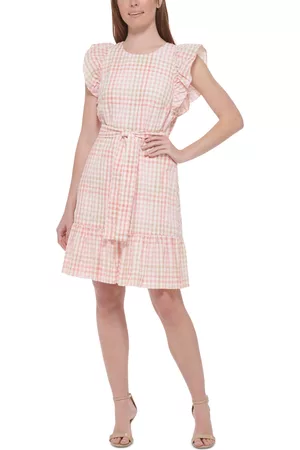 Tommy Hilfiger Women's Ruffled Belted Shift Dress