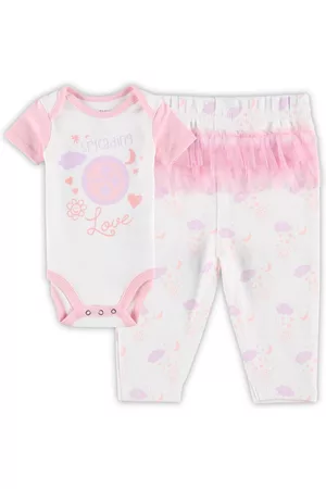 Outerstuff Girls Newborn and Infant Pittsburgh Steelers Spreading Love Bodysuit and Tutu Leggings Set