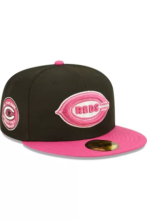 New Era Men Hats - Men's Black, Pink Cincinnati Reds 1938 Mlb All-Star Game Passion 59Fifty Fitted Hat