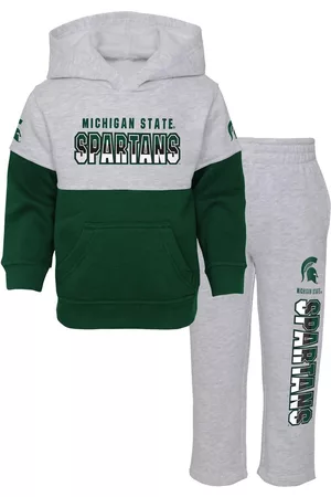 Outerstuff Toddler Boys Heather Gray, Green Michigan State Spartans Playmaker Pullover Hoodie and Pants Set - Heather Gray, Green