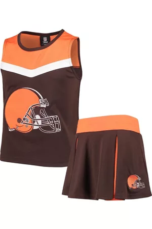 Outerstuff Big Girls Brown, Orange Cleveland Browns Two-Piece Spirit Cheerleader Set - Brown, Orange