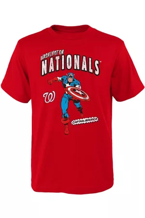 Outerstuff Big Boys Washington Nationals Team Captain America Marvel T-shirt