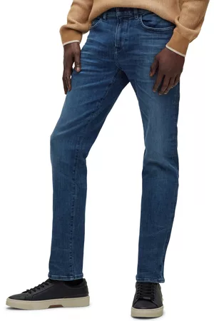 Slim-fit jeans in blue supreme-movement denim