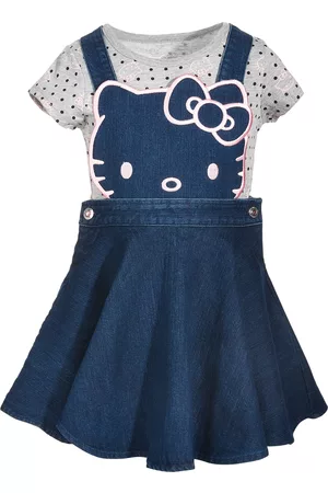 Hello Kitty Toddler Girls 2-Pc. Denim Skirtall & T-Shirt Set