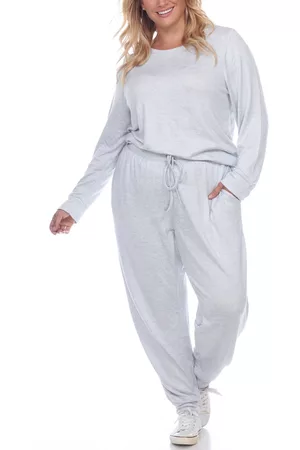 White Mark Plus Size Lounge Set, 2-Piece