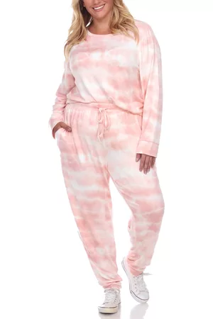 White Mark Plus Size Lounge Set, 2-Piece