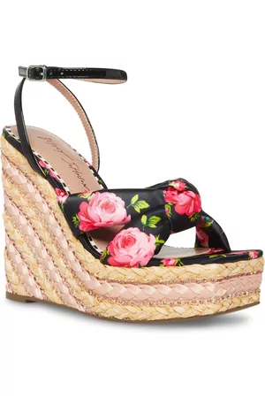 Betsey Johnson Women Floral shoes - Women's Pansie Floral Wedge Sandals Women's Shoes