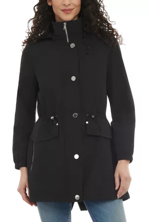 London Fog Women's Hooded Water-Resistant Anorak Coat