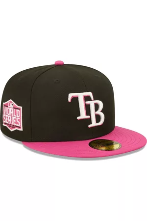 New Era Men's Black, Pink Tampa Bay Rays 2020 World Series Passion 59FIFTY Fitted Hat