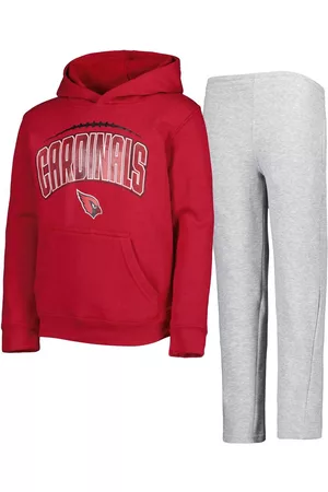 Outerstuff Girls Sports Hoodies - Youth Boys and Girls Cardinal, Heather Gray Arizona Cardinals Double Up Pullover Hoodie and Pants Set