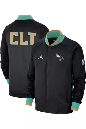 Jordan Men's Brand Black, Mint Charlotte Hornets 2022/23 City Edition Showtime Thermaflex Full-Zip Jacket