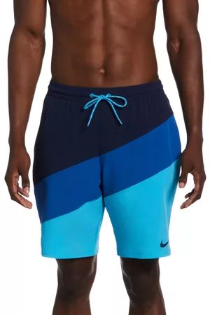 Nike Men Swim Shorts - Men's Color Surge Colorblocked 9" Swim Trunks