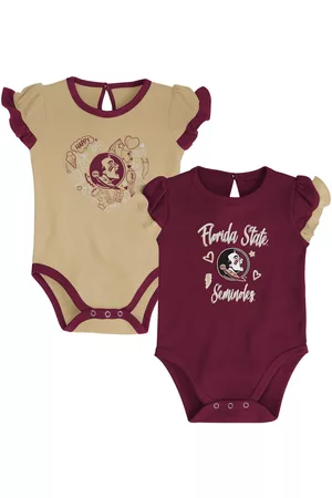 Outerstuff Girls Newborn and Infant Garnet, Gold Florida State Seminoles Too Much Love Two-Piece Bodysuit Set