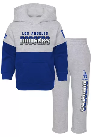 Outerstuff Infant Boys and Girls Royal, Heather Gray Los Angeles Dodgers Playmaker Pullover Hoodie and Pants Set - Royal, Heather Gray