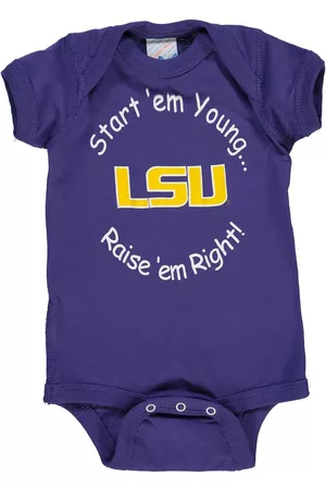 Little King Apparel Girls Swimsuits - Newborn and Infant Boys and Girls Lsu Tigers Start 'Em Young Bodysuit