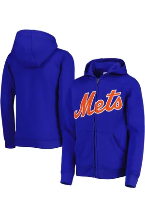 Outerstuff Big Boys New York Mets Wordmark Full-Zip Fleece Hoodie