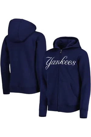 Outerstuff Big Boys New York Yankees Wordmark Full-Zip Fleece Hoodie