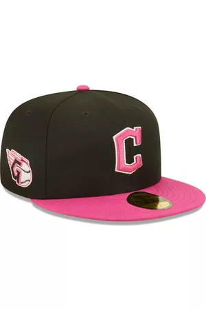New Era Men's Black, Pink Cleveland Guardians Passion 59FIFTY Fitted Hat