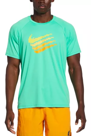 Nike Men Swimwear - Men's Digi Swoosh Dri-fit Stretch Upf 40+ Logo Graphic Rash Guard