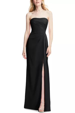 AFTER SIX Women Evening dresses - Women's Pleated High-Slit Strapless Evening Gown