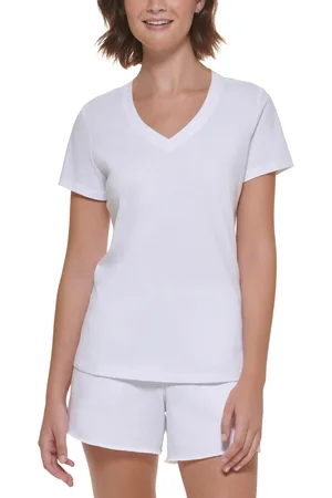 Calvin Klein Performance Embroidered V-Neck Logo T-Shirt