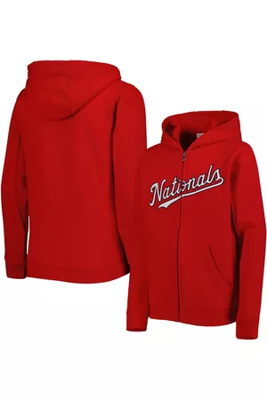 Outerstuff Big Boys Washington Nationals Wordmark Full-Zip Fleece Hoodie