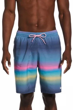 Nike Men Swim Shorts - Men's Horizon Ombre Stripe 9" Swim Trunks