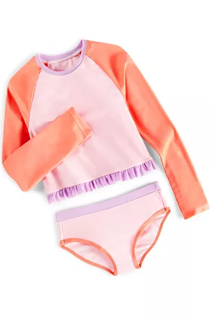 Id Ideology Girls Swimwear - Toddler & Little Girls 2-Pc. Colorblocked Rash Guard Swim Set, Created for Macy's