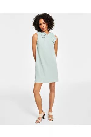 Calvin Klein Women Casual Dresses - Women's Bow-Neck Scuba Crepe Swing Dress