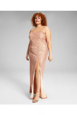 SPEECHLESS Trendy Plus Size High-Slit Sequined Gown, Created for Macy's