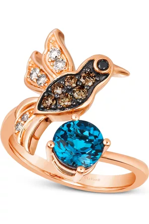 Le Vian Crazy Collection® Garnet (7-5/8 ct. t.w.) and Multi-Stone Round  Flower Ring in 14k Rose Gold (Also Available in London Blue Topaz) - Macy's