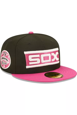 New Era Men's Black and Pink Chicago White Sox Comiskey Park 75th Anniversary Passion 59FIFTY Fitted Hat
