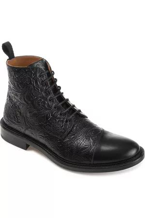 Taft Men's Paris Floral Embossed Leather Dress Boots Men's Shoes