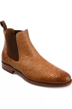 Taft Men's Jude Floral Embossed Leather Chelsea Boots Men's Shoes
