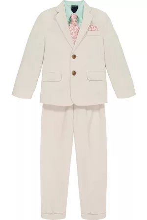 Nautica Toddler Boys Linen Suit Set, 4 Piece