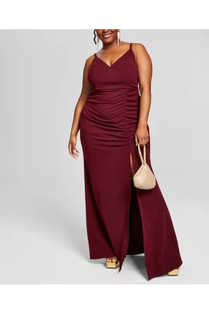 Emerald Sundae Trendy Plus Size Side-Shirred Gown