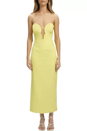 Bardot Women V-Neck Dresses - Women's Eleni Plunging-Neckline Strapless Dress