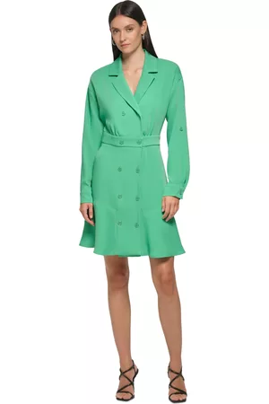 Karl Lagerfeld Women Blazer Dresses - Women's Button Ruffled Blazer Dress